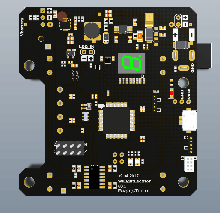 Receiver 3D model, back